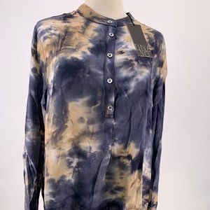 Tina + Jo Anthropologie L Boho Henley Top NWT